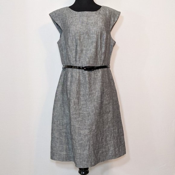 BOGO 1/2 Off Mercer & Madison 100 Linen Grey Dress - Picture 1 of 10